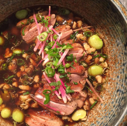 Smoked Duck Breast With Spaetzle in Broth